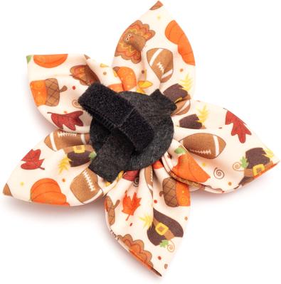 Show full view: The Worthy Dog Fallelujah Flower Dog Collar Accessory, Beige, Small slide 4 of 4