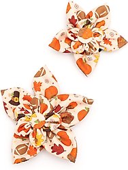 The Worthy Dog Fallelujah Flower Dog Collar Accessory, Beige, Small slide 2 of 3