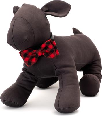 Show full view: The Worthy Dog Buffalo Plaid Dog Bow Tie, Red, Large slide 2 of 3