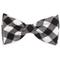 Show in main carousel: The Worthy Dog Black/Off White Buffalo Dog Bow Tie, Black, Large slide 1 of 3