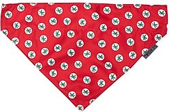 The License House Ohio State Tossed Decals Dog Bandana, Red, Large