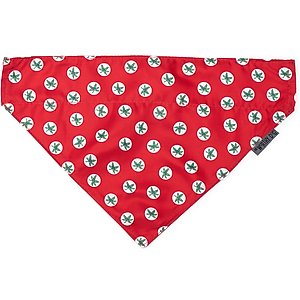 The License House Ohio State Tossed Decals Dog Bandana, Red, Small