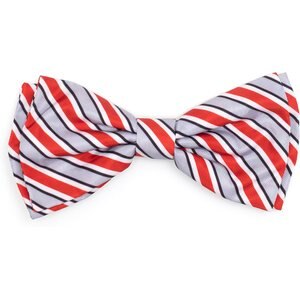 The License House Ohio State Helmet Stripe Dog Bow Tie, Gray, Small