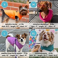 Gooby Puffer Dog Vest, Turquoise, Medium: 18-in chest slide 2 of 5