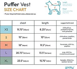 Gooby Puffer Dog Vest, Orange, Medium: 18-in chest slide 2 of 5