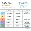 Show in main carousel: Gooby Puffer Dog Vest, Turquoise, X-Small: 11.75-in chest slide 4 of 6