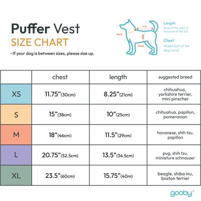 Show full view: Gooby Puffer Dog Vest, Orange, Small: 15-in chest slide 4 of 6