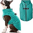 Show in main carousel: Gooby Puffer Dog Vest, Turquoise, X-Small: 11.75-in chest slide 1 of 6