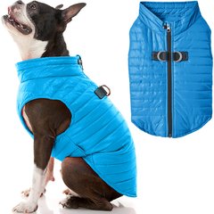 Gooby Puffer Dog Vest, Blue, Small: 15-in chest
