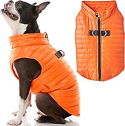 Gooby Puffer Dog Vest, Orange, Medium: 18-in chest