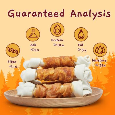 Show full view: Jungle Calling 6.5-inch Real Chicken Wrapped Bones Rawhide-Free Dog Chews, 10.6-oz bag slide 8 of 12