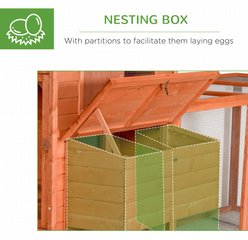 PawHut 145-in Wooden Chicken Coop slide 2 of 9
