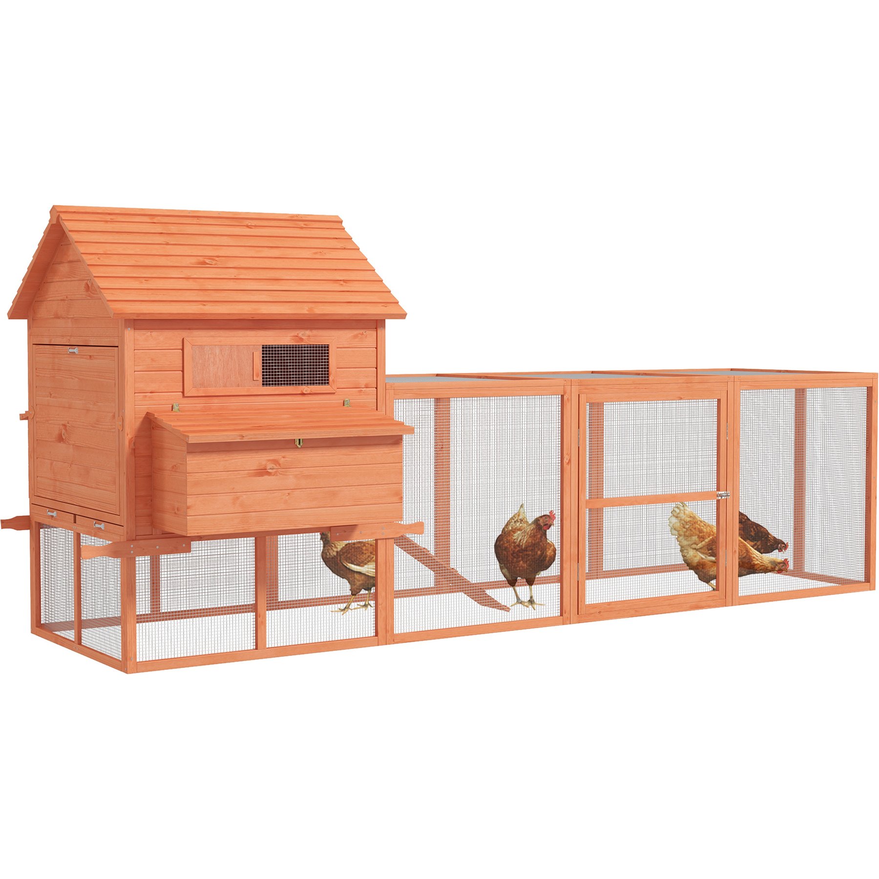 PawHut 145-in Wooden Chicken Coop