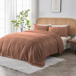 SIJO AiryWeight Eucalyptus Duvet Cover, Clay, King / Cal King