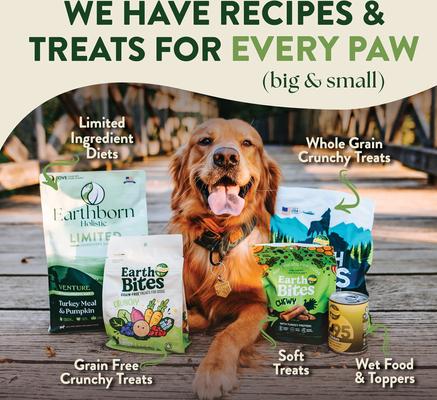 Show full view: Earthborn Holistic Venture Limited Ingredient Turkey Meal & Pumpkin Grain-Free Dry Dog Food, 25-lb bag slide 7 of 8