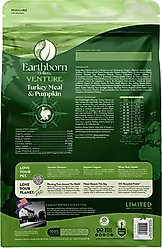 Earthborn Holistic Venture Limited Ingredient Turkey Meal & Pumpkin Grain-Free Dry Dog Food, 25-lb bag slide 2 of 6
