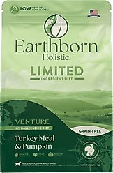 Earthborn Holistic Venture Limited Ingredient Turkey Meal & Pumpkin Grain-Free Dry Dog Food, 4-lb bag