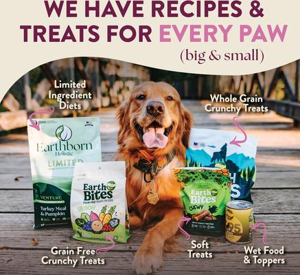 Show full view: Earthborn Holistic Venture Limited Ingredient Grain-Free Rabbit Meal & Pumpkin Dry Dog Food, 4-lb bag slide 7 of 8