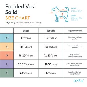 Gooby Padded Solid Color Dog Vest, Purple, Small