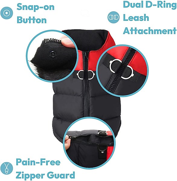 Show full view: Gooby Padded Dog Vest, Pink, Medium slide 3 of 5