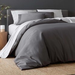 SIJO Organic Bamboo Duvet Cover, Storm, Full / Queen
