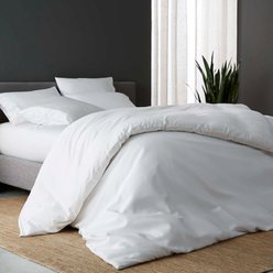 SIJO Organic Bamboo Duvet Cover, Snow, Full / Queen
