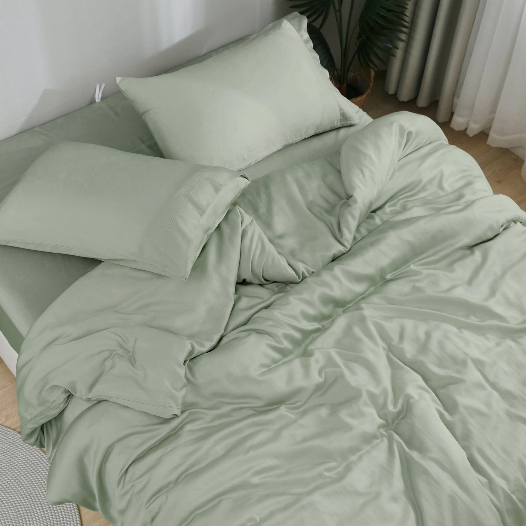 SIJO Organic Bamboo Sheet Set, Sage, King