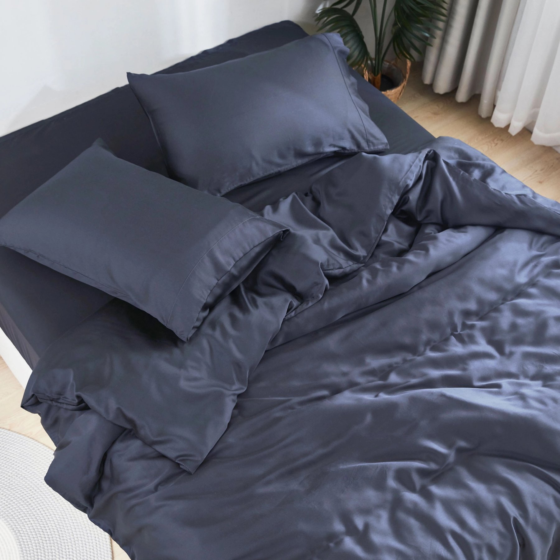SIJO Organic Bamboo Sheet Set, Sapphire, King