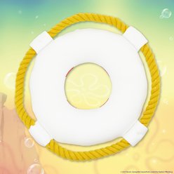 SpongeBob Plush Life Preserver Squeaky Dog Tug Toy, White slide 2 of 6