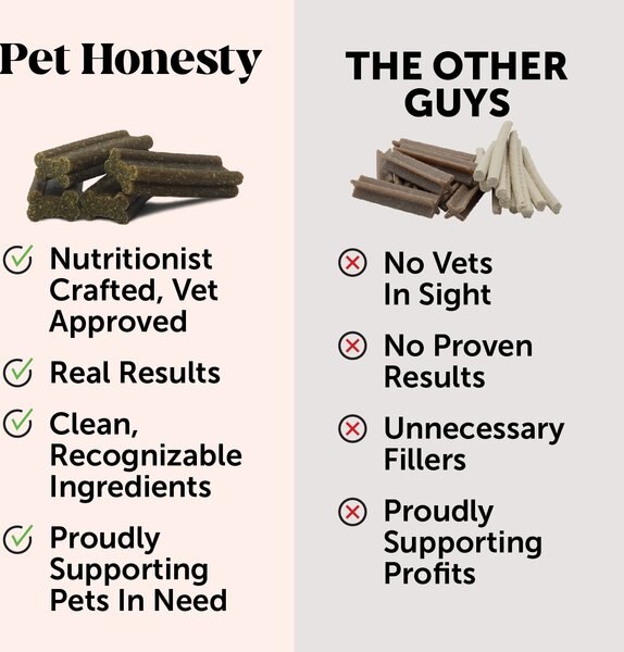 Pet Honesty Allergy Support Pumpkin Flavored Dental Sticks for Dogs, 30 count