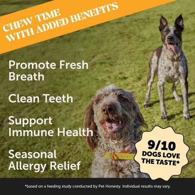 Show full view: Pet Honesty Allergy Support Pumpkin Flavored Dental Sticks for Dogs, 30 count slide 3 of 11