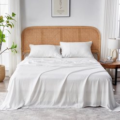 SIJO AiryWeight Eucalyptus Sheet Set, Snow, Twin