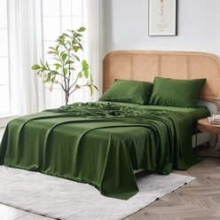 SIJO AiryWeight Eucalyptus Sheet Set, Forest, Queen