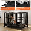 Show in main carousel: RYPetmia Rolling Dog Crate, Black, 45.7 inch slide 6 of 9