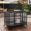 Show in main carousel: RYPetmia Rolling Dog Crate, Black, 45.7 inch slide 3 of 9