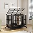Show in main carousel: RYPetmia Rolling Dog Crate, Black, 45.7 inch slide 1 of 9