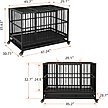 Show in main carousel: RYPetmia Rolling Dog Crate, Black, 45.7 inch slide 4 of 9