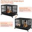 Show in main carousel: RYPetmia Rolling Dog Crate with Pull Out Trays, Black, 45.7 inch slide 8 of 9