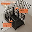Show in main carousel: RYPetmia Rolling Dog Crate with Pull Out Trays, Black, 45.7 inch slide 7 of 9