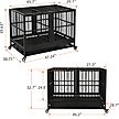 Show in main carousel: RYPetmia Rolling Dog Crate with Pull Out Trays, Black, 45.7 inch slide 4 of 9