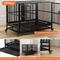 Show in main carousel: RYPetmia Rolling Dog Crate with Pull Out Trays, Black, 45.7 inch slide 5 of 10