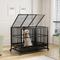 Show in main carousel: RYPetmia Rolling Dog Crate with Pull Out Trays, Black, 45.7 inch slide 1 of 10