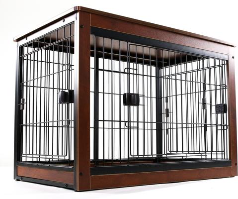 Show full view: RYPetmia Furniture Style End Table Dog Crate, Black slide 6 of 9