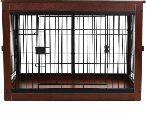 Show full view: RYPetmia Furniture Style End Table Dog Crate, Black slide 2 of 9