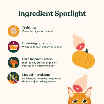 Show full view: Made by Nacho Digestive Support with Bone Broth Mousse Grain-Free Lickable Cat Treat, 0.5-oz tube, 12 count slide 6 of 8