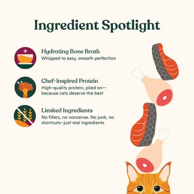 Show full view: Made by Nacho Duo Mousse Chicken & Salmon Recipe Grain-Free Lickable Cat Treat, 0.5-oz tube, 12 count slide 6 of 8