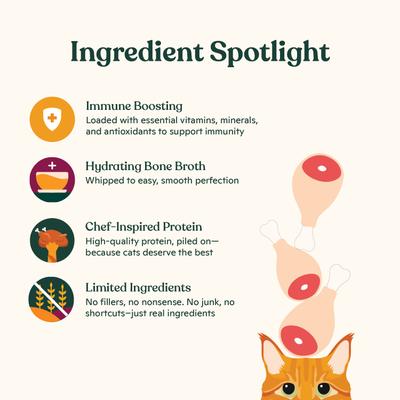 Show full view: Made by Nacho Immunity Support with Bone Broth Mousse Grain-Free Lickable Cat Treat, 0.5-oz tube, 12 count slide 6 of 8
