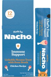 Made by Nacho Immunity Support with Bone Broth Mousse Grain-Free Lickable Cat Treat, 0.5-oz tube, 12 count
