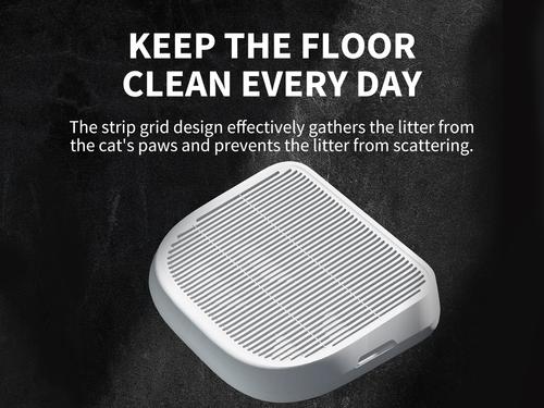 Show full view: PETKIT Cat Litter Ramp, White, 16.3 x 19.6 x 4.6-in slide 3 of 9