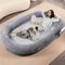 Show in main carousel: beeNbkks Bolster Dog Bed with Cooling Cover, Dark Grey, Jumbo slide 9 of 10
